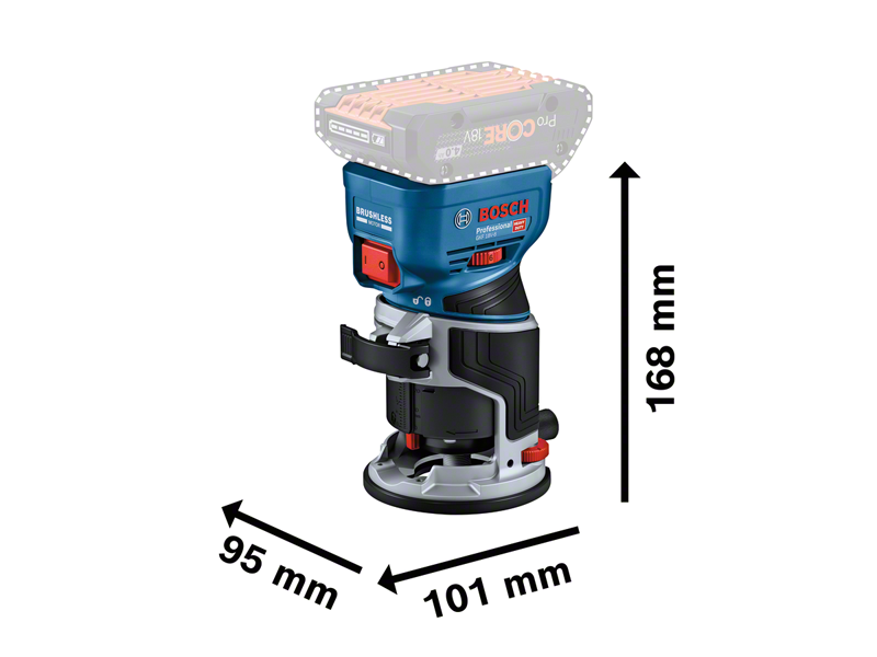 Akumulatorski robni rezkalnik Bosch GKF 18V-8, 06016C2001